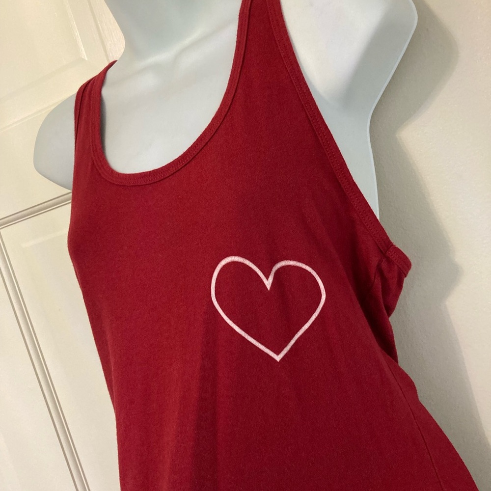Kohl's Red Tank Top with Heart Design - Picture 2 of 3